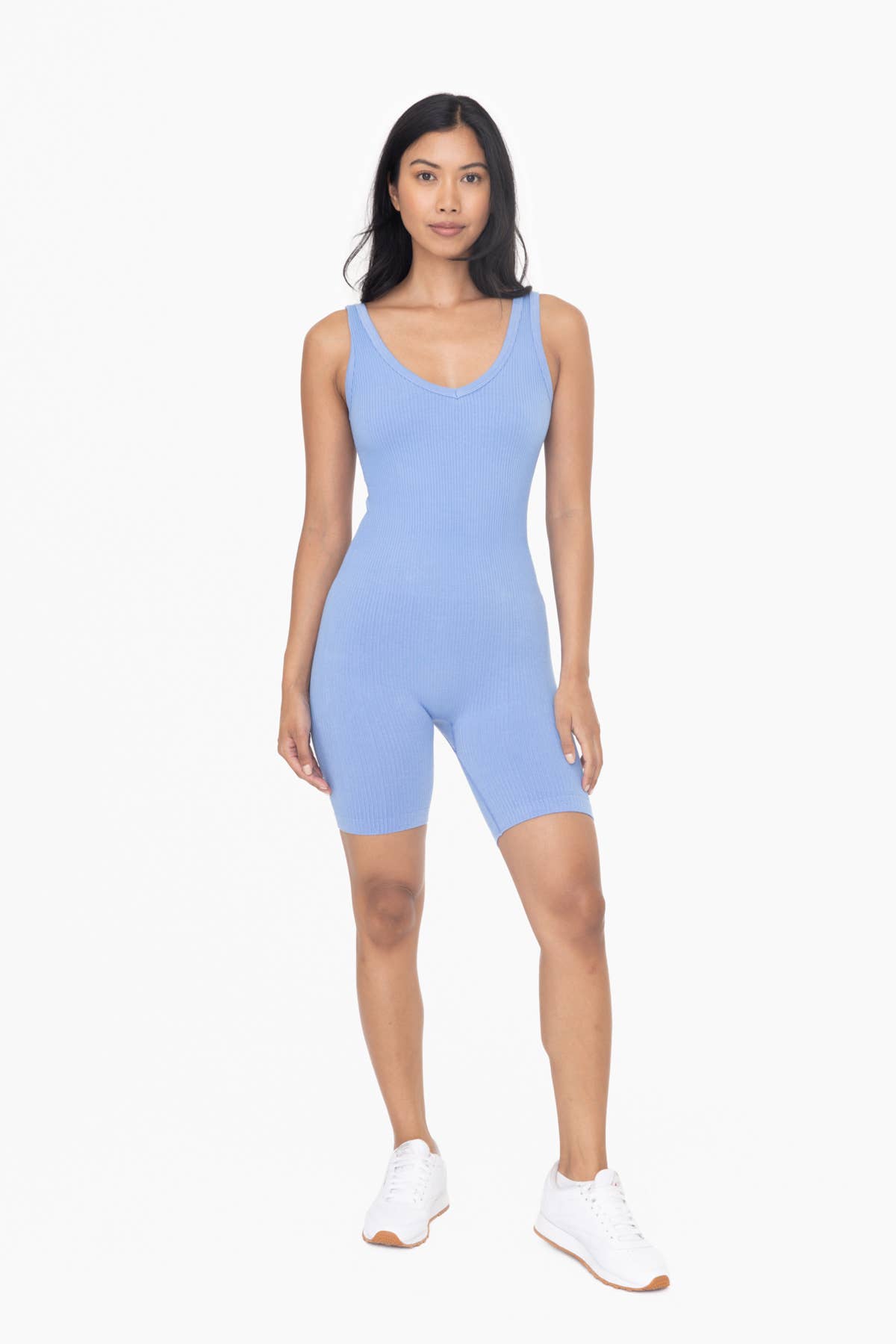 Ribbed Seamless Shorts Romper