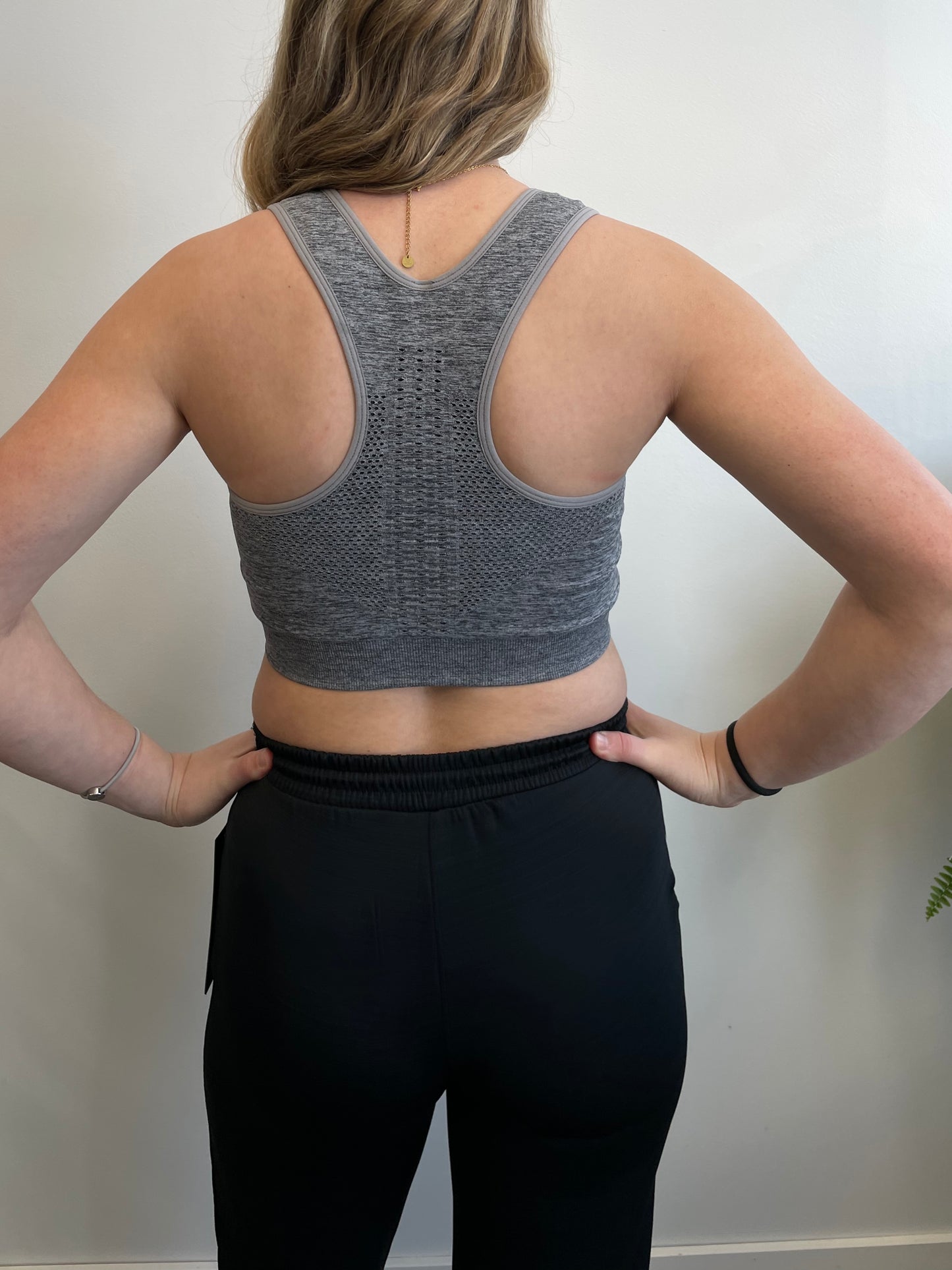 Perforated Racerback Sports Bra