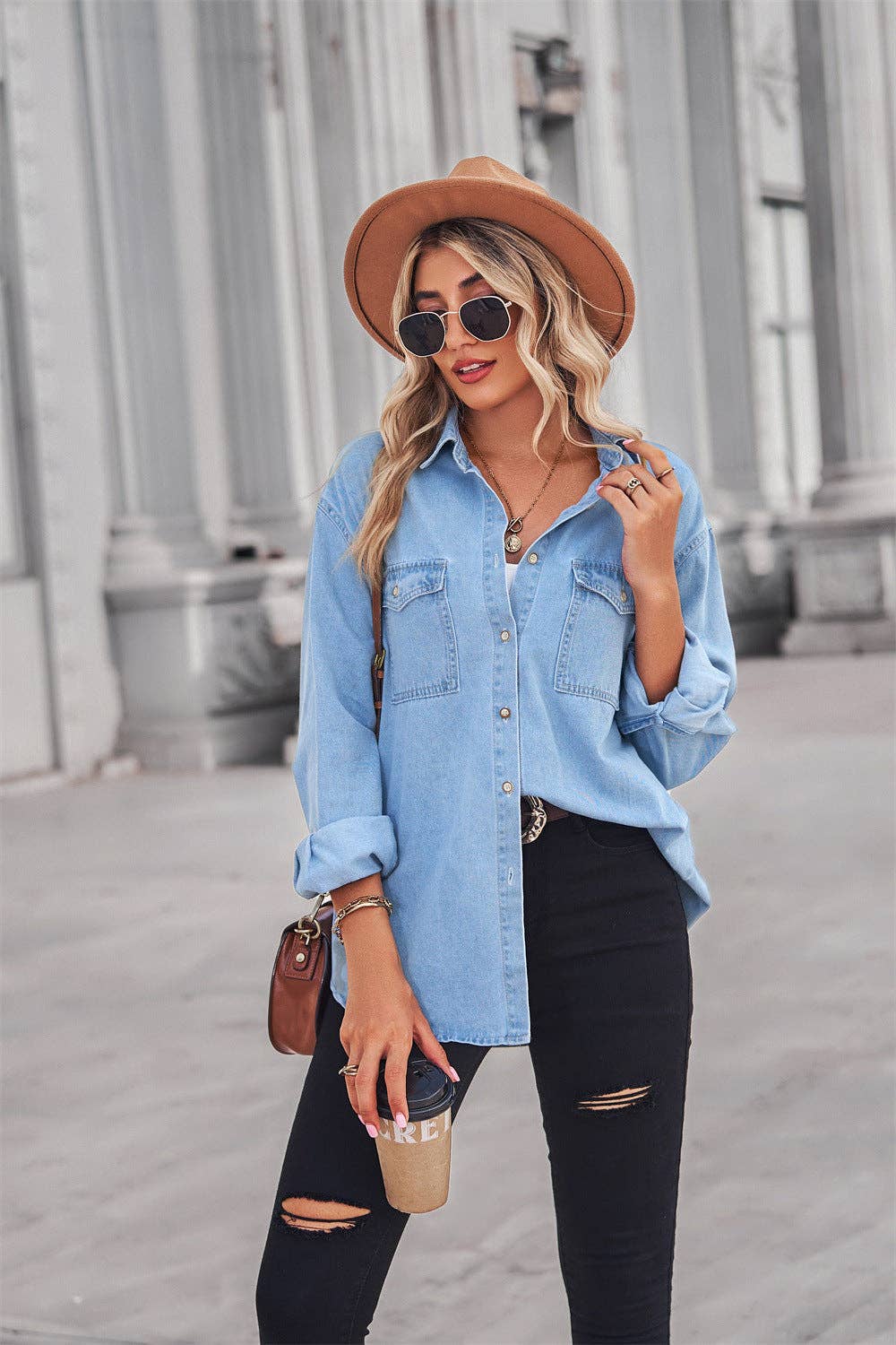 Denim Button Down Shirt